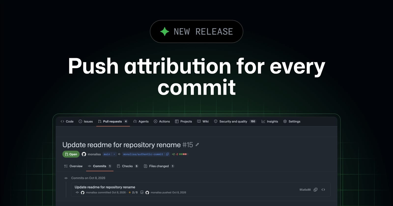 Gambar dari GitHub Changelog untuk berita: GitHub Luncurkan Fitur Push Attribution dalam Public Preview Terbatas